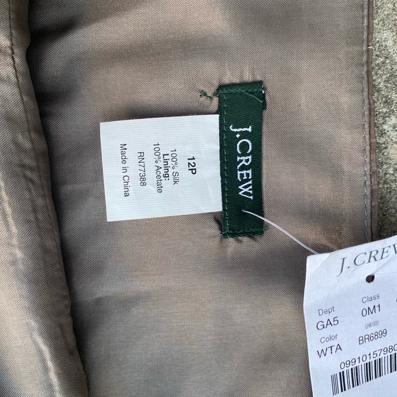 NWT J.Crew 100% silk skirt - Picture 7 of 14